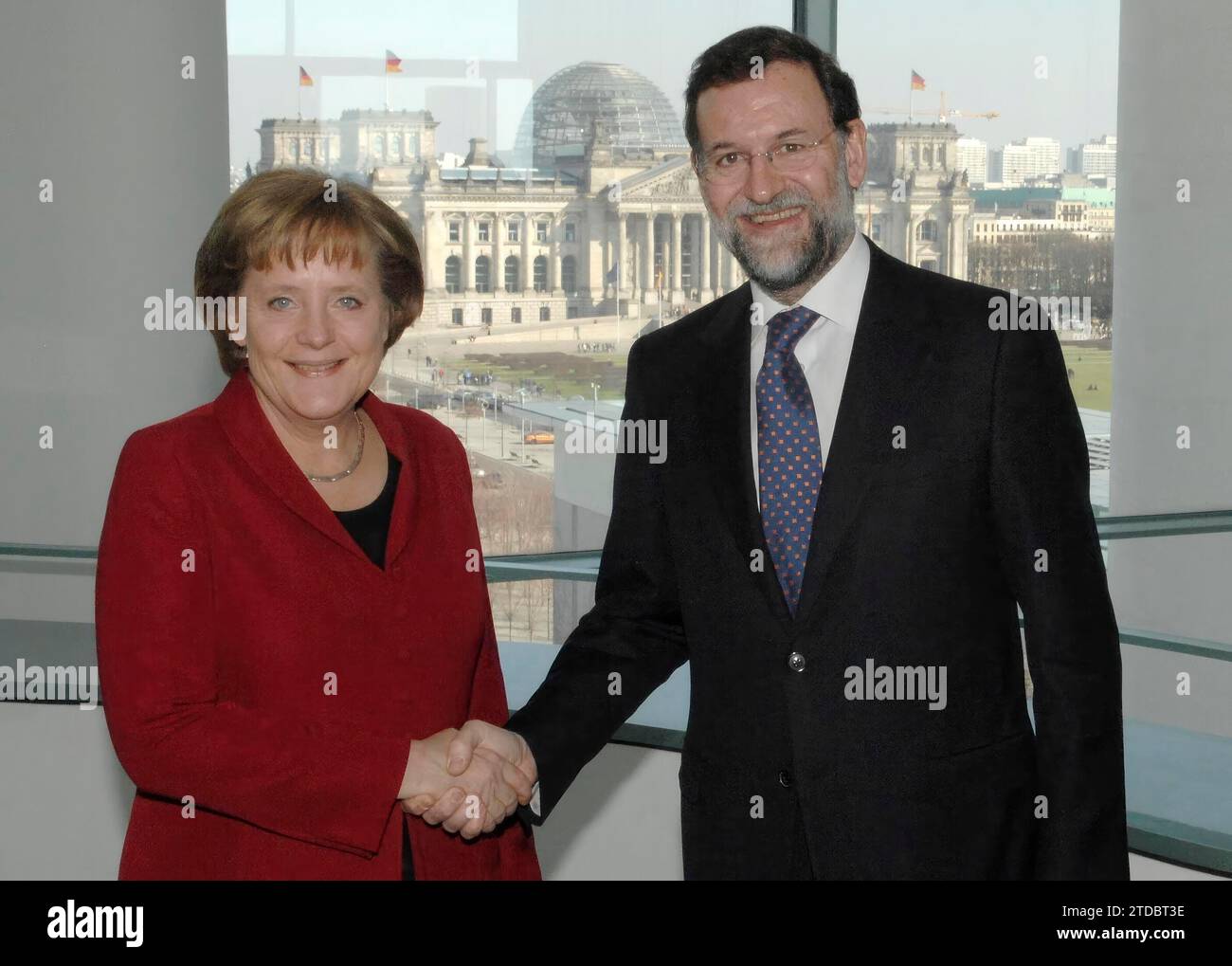 03/25/2007. Mariano Rajoy et Angela Merkel à Berlin. Crédit : Album / Archivo ABC Banque D'Images