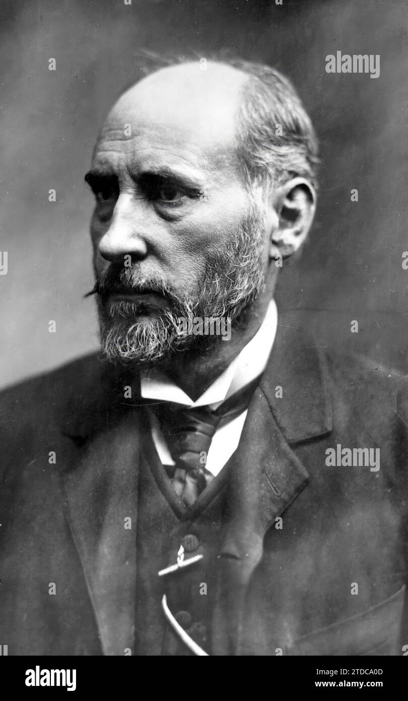 12/31/1909. Don Santiago Ramón y Cajal. Photo : Palomeque. Crédit : Album / Archivo ABC / Francisco Javier Palomeque Banque D'Images