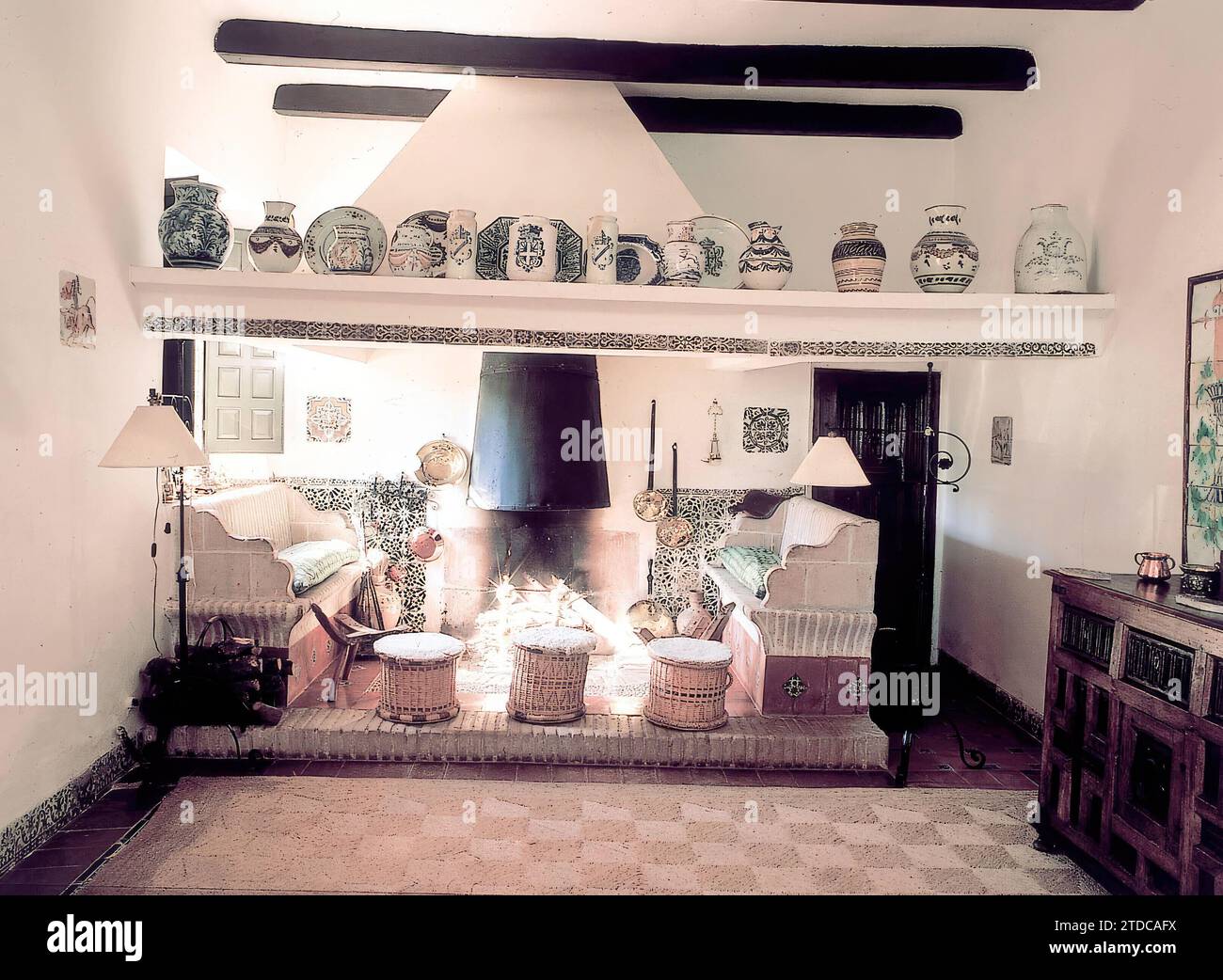 Toledo, décembre 1989. El Cigarral de Menores, propriété de Gregorio Marañón. Crédit : Album / Archivo ABC Banque D'Images