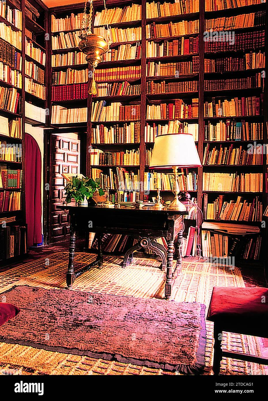 Toledo, décembre 1989. El Cigarral de Menores, propriété de Gregorio Marañón. Crédit : Album / Archivo ABC Banque D'Images