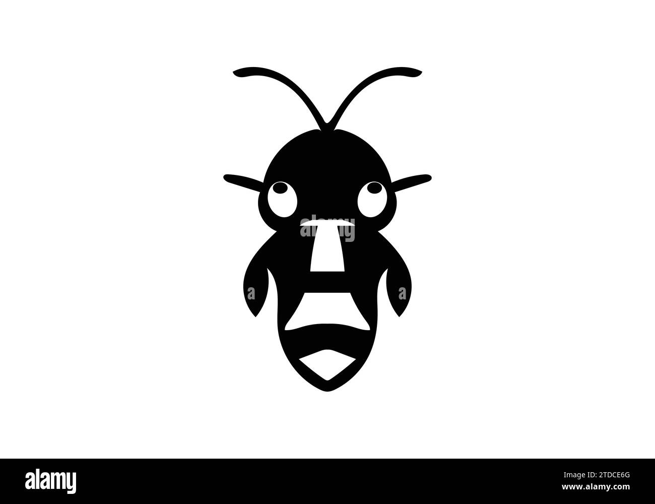 Conception d'illustration d'icône de style minimal d'abeille tueur d'abeille africanisée Illustration de Vecteur