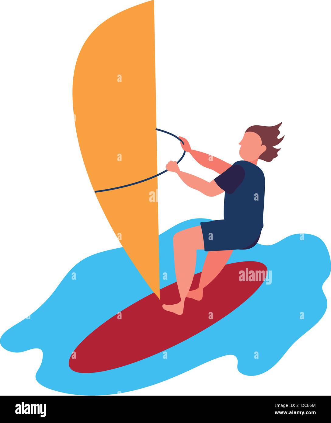 championnat du monde aquatique de planche à voile Illustration de Vecteur