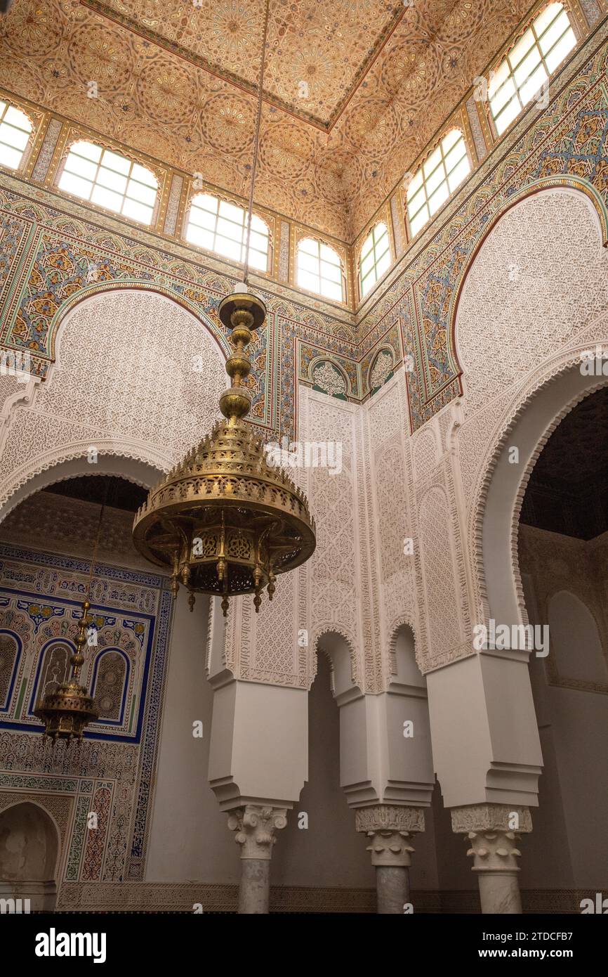 Meknès, sanctuaire Moulay Ismail, Maroc Banque D'Images