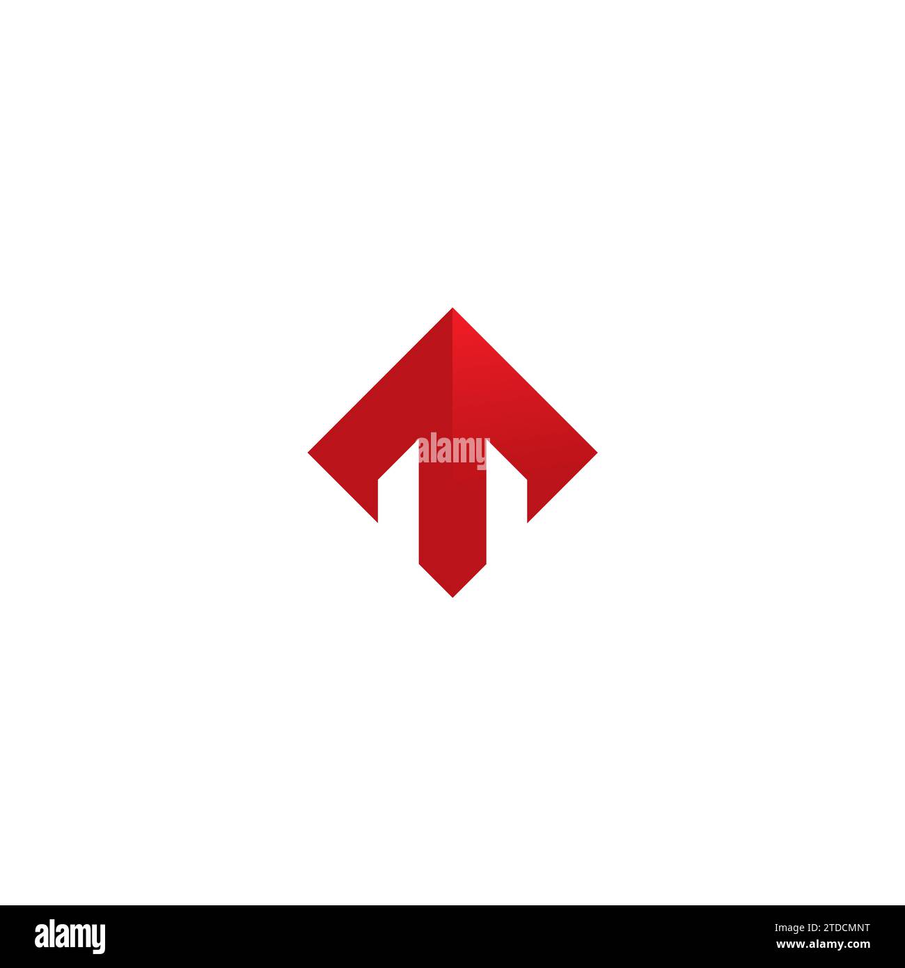 Logo M flèche simple. Logo lettre M. Icône M. Illustration de Vecteur