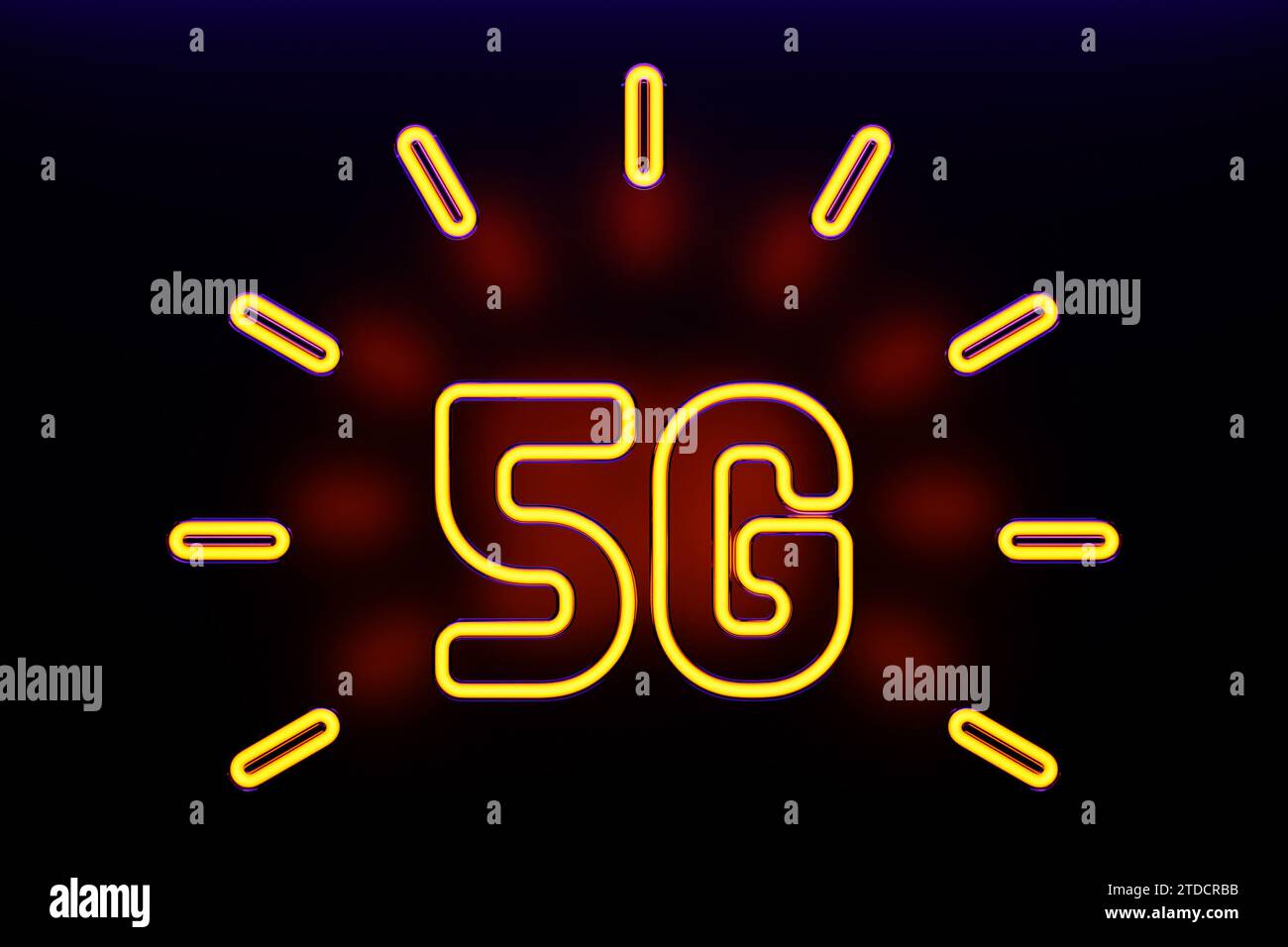 3D illustration d'une connexion cellulaire fonctionnelle WI-fi, 5G sur fond blanc. icône pour téléphone mobile ou appareil intelligent. 5G Illustration pour les entreprises Banque D'Images