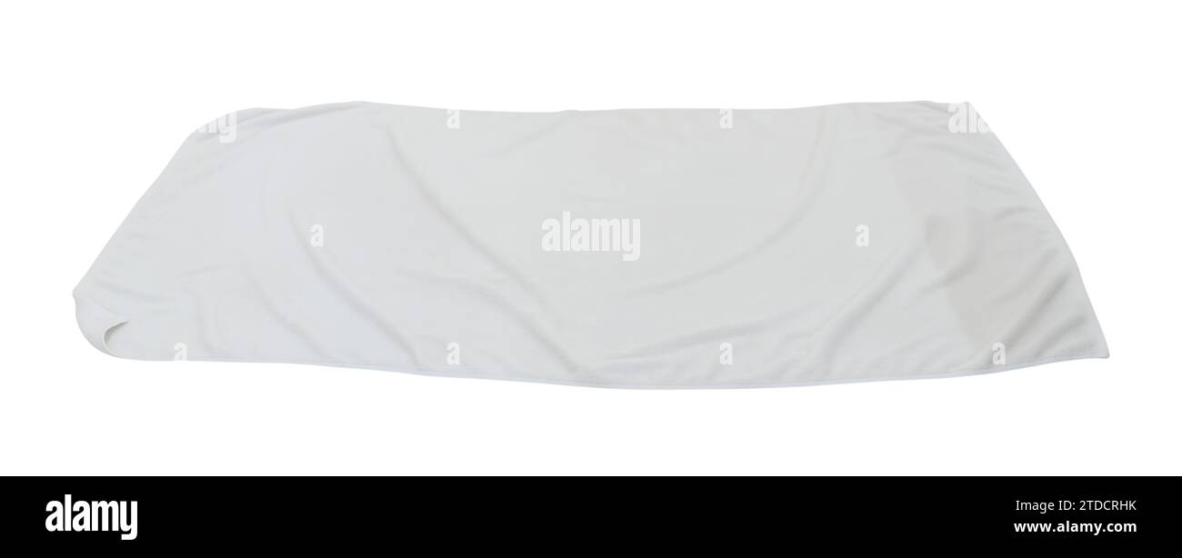 Serviette blanche après utilisé est isolé sur fond blanc avec le chemin de détourage. Banque D'Images