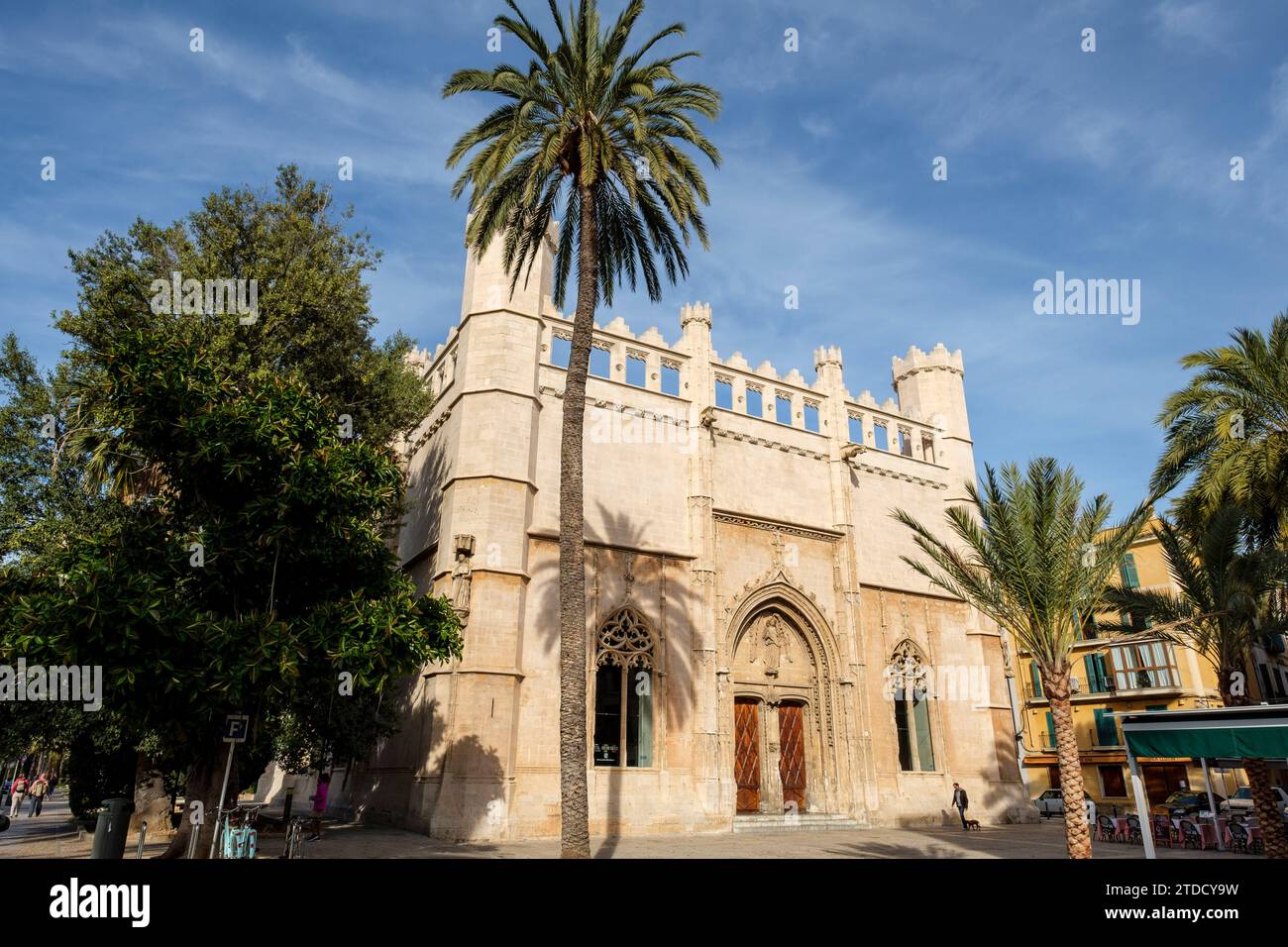 Lonja de Palma de Mallorca , sa Llotja, antigua sede del Colegio de Mercaderes, Monumento histórico-artístico, construcida por Guillem Sagrera entre 1 Banque D'Images