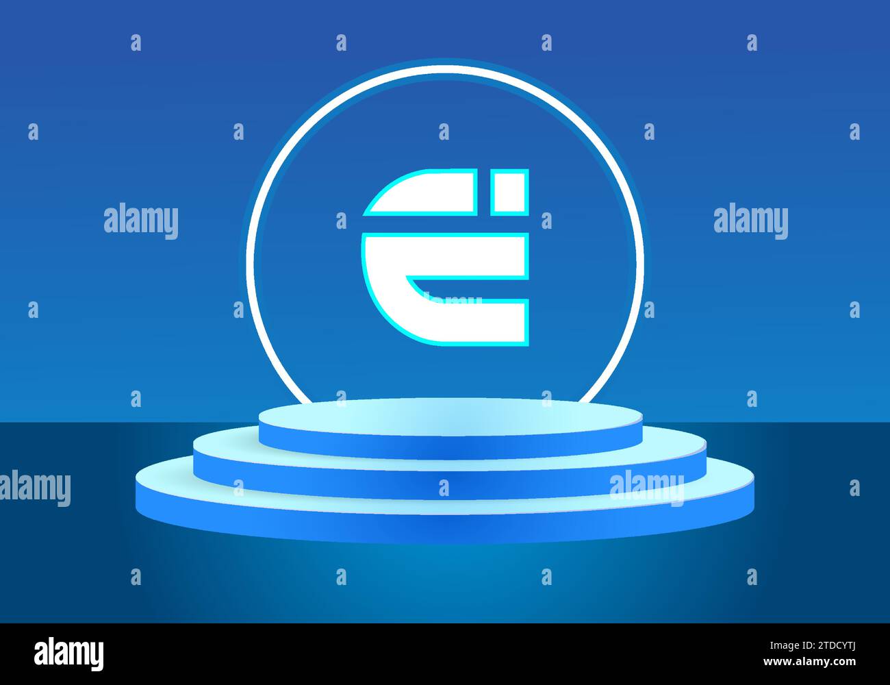 Lettre IE logo bleu. Conception de logo de vecteur pour les entreprises. Illustration de Vecteur