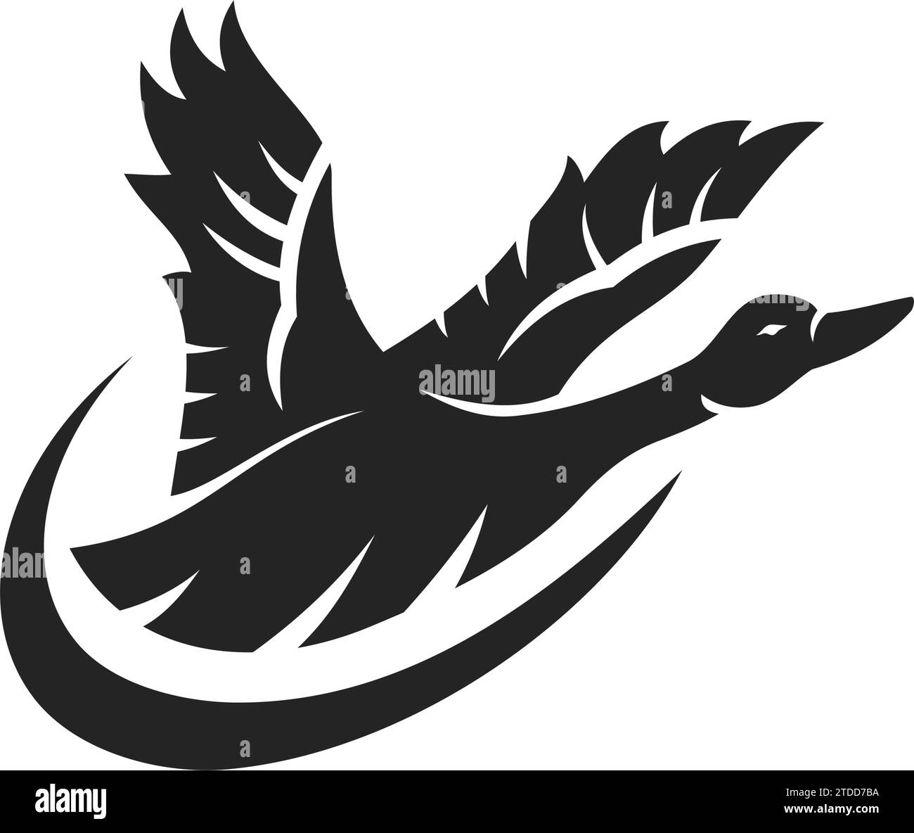 Modèle de logo Goose isolé. Identité de marque. Icône graphique vectoriel abstrait Illustration de Vecteur