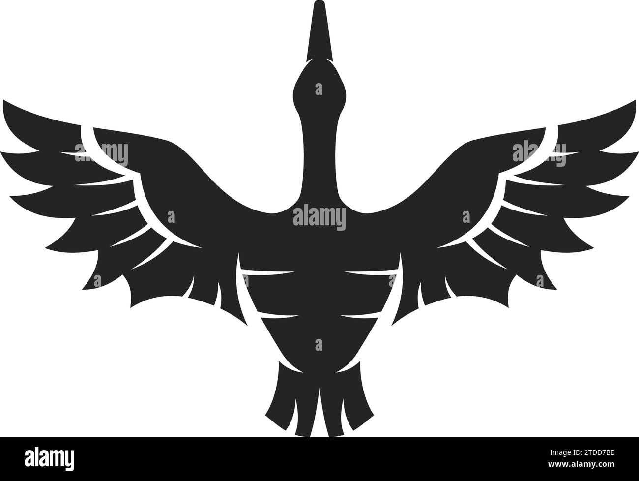 Modèle de logo Goose isolé. Identité de marque. Icône graphique vectoriel abstrait Illustration de Vecteur