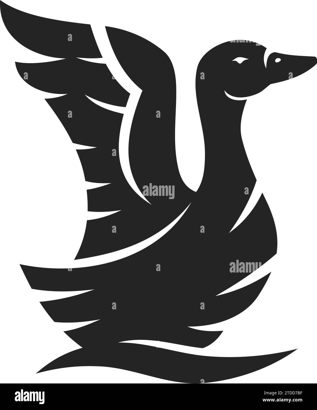 Modèle de logo Goose isolé. Identité de marque. Icône graphique vectoriel abstrait Illustration de Vecteur