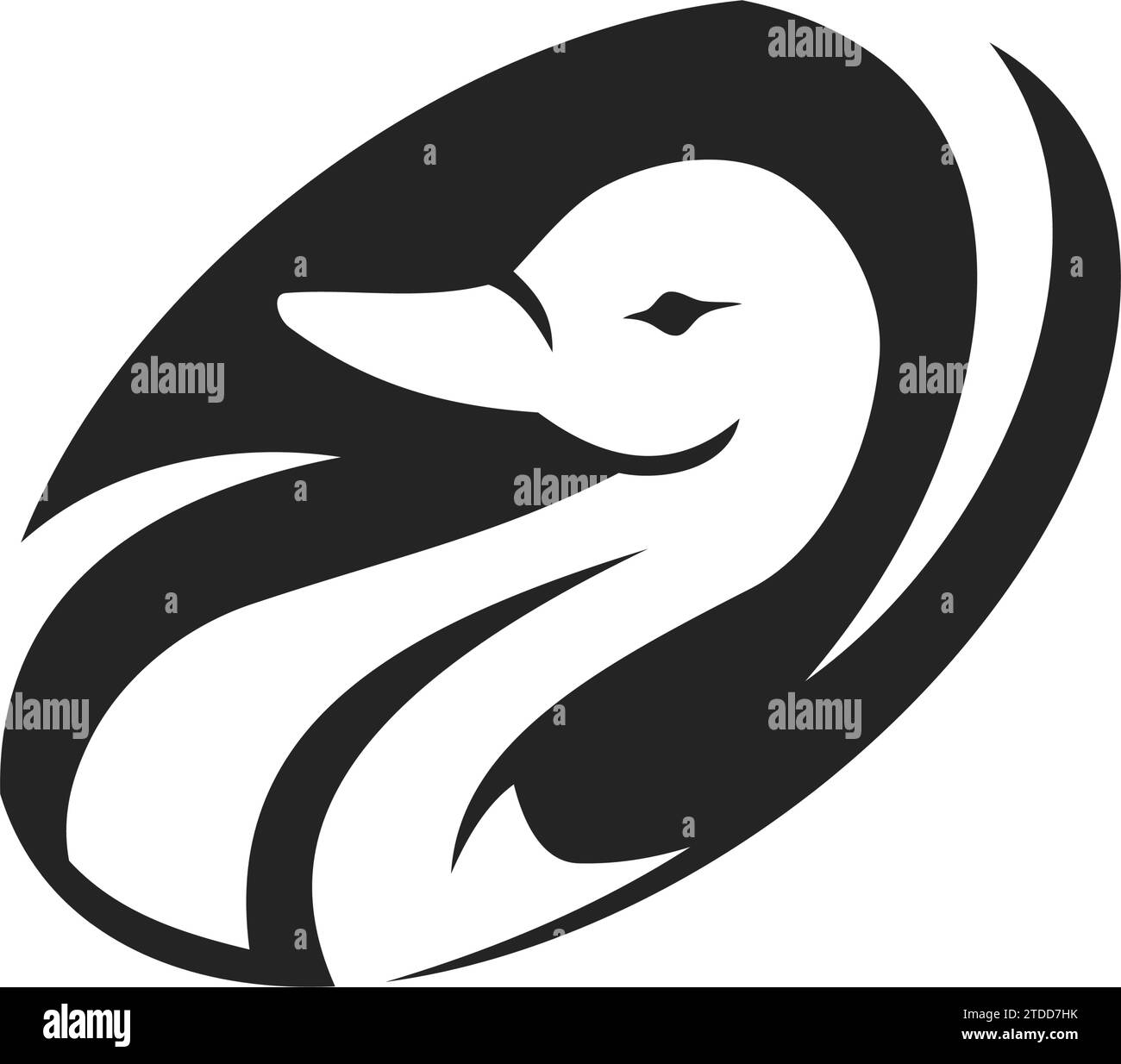 Modèle de logo Goose isolé. Identité de marque. Icône graphique vectoriel abstrait Illustration de Vecteur