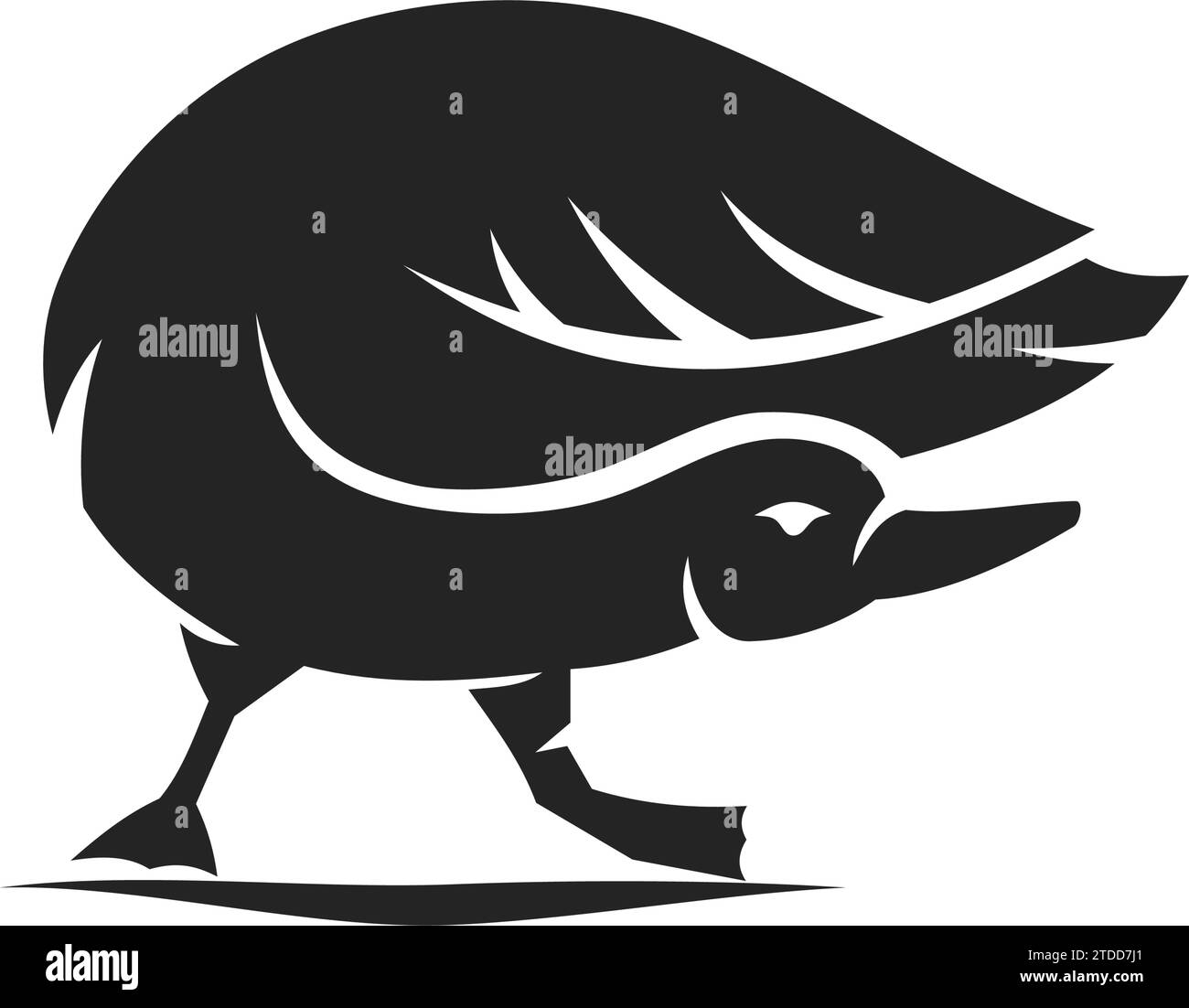 Modèle de logo Goose isolé. Identité de marque. Icône graphique vectoriel abstrait Illustration de Vecteur