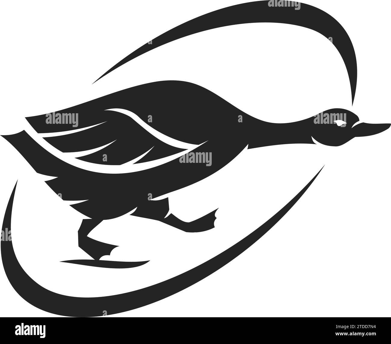 Modèle de logo Goose isolé. Identité de marque. Icône graphique vectoriel abstrait Illustration de Vecteur