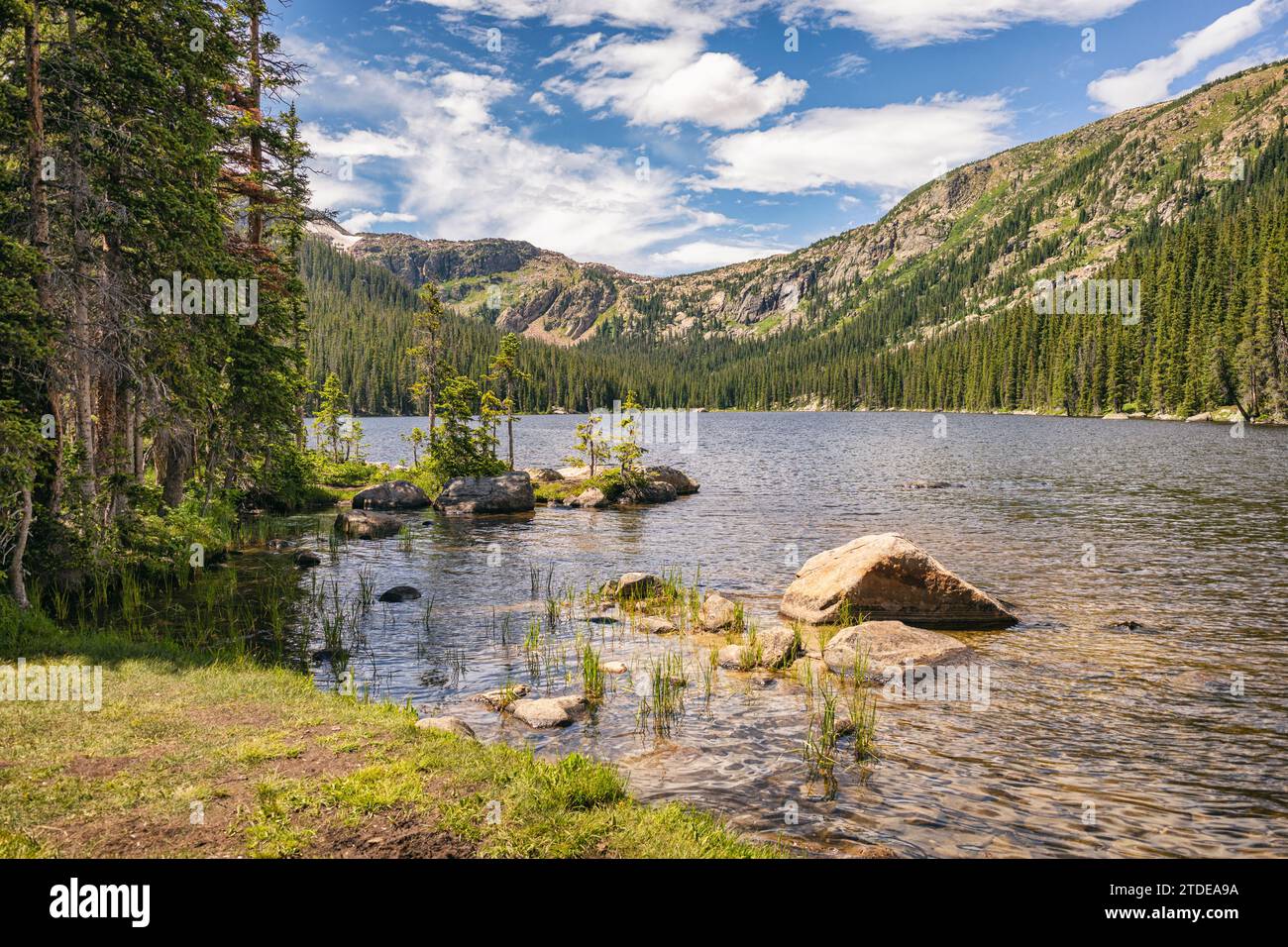 Timberline Lake dans la nature sauvage de Holy Cross, Colorado Banque D'Images
