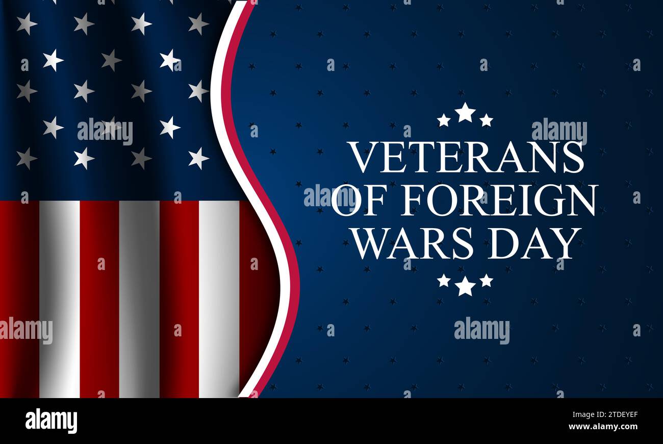 Vétérans nationaux du jour des guerres étrangères Illustration vectorielle de fond Illustration de Vecteur