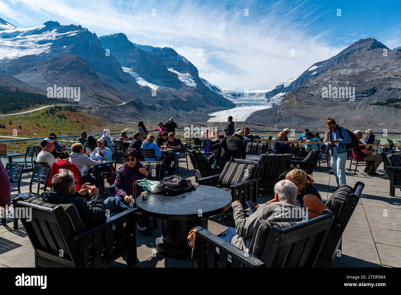 Plate-forme extérieure, Columbia Icefield, Glacier Parkway, Alberta, Canada, Amérique du Nord Banque D'Images