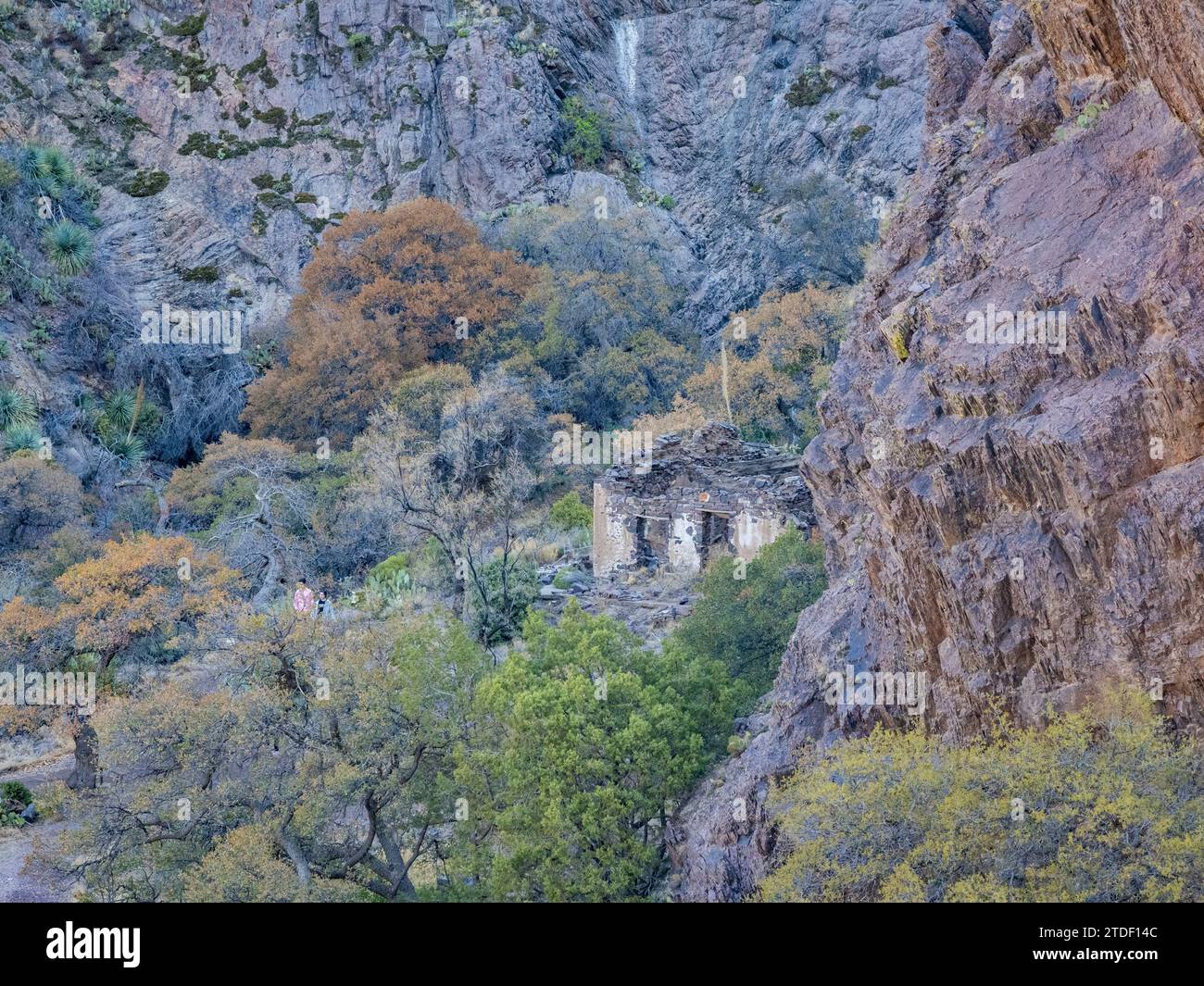 Bâtiment abandonné vers la fin des années 1800 du Van Patten Mountain Camp, Dripping Springs Trail, Las Cruces, Nouveau-Mexique, États-Unis d'Amérique Banque D'Images