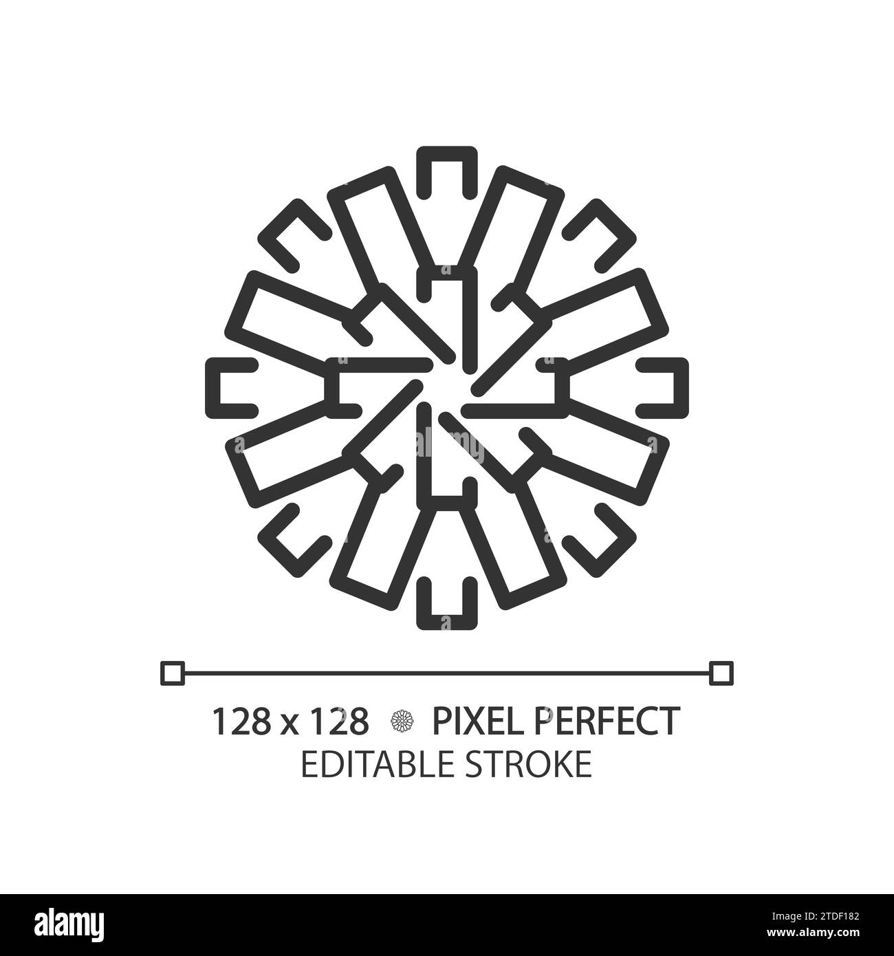 Icône linéaire POM POM Illustration de Vecteur