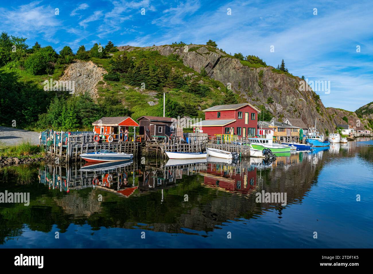 Port de bateau de Quidi Vidi, St. John's, Terre-Neuve, Canada, Amérique du Nord Banque D'Images