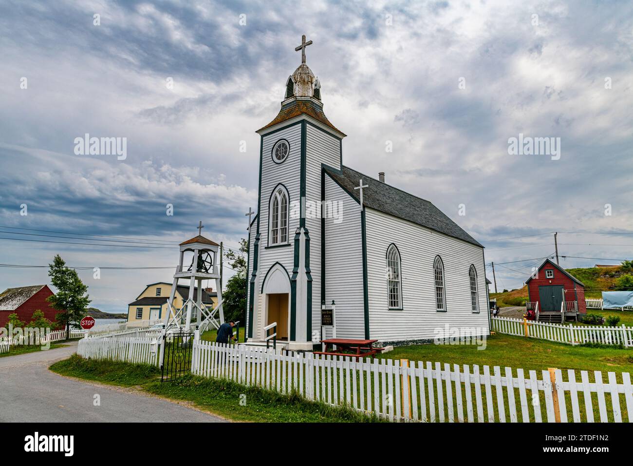 Église dans la ville historique de Trinity, péninsule Bonavista, Terre-Neuve, Canada, Amérique du Nord Banque D'Images