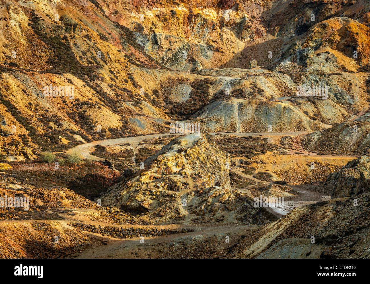 Mynydd Parys Mountain, mine de cuivre, Anglesey, pays de Galles, Royaume-Uni, Europe Banque D'Images