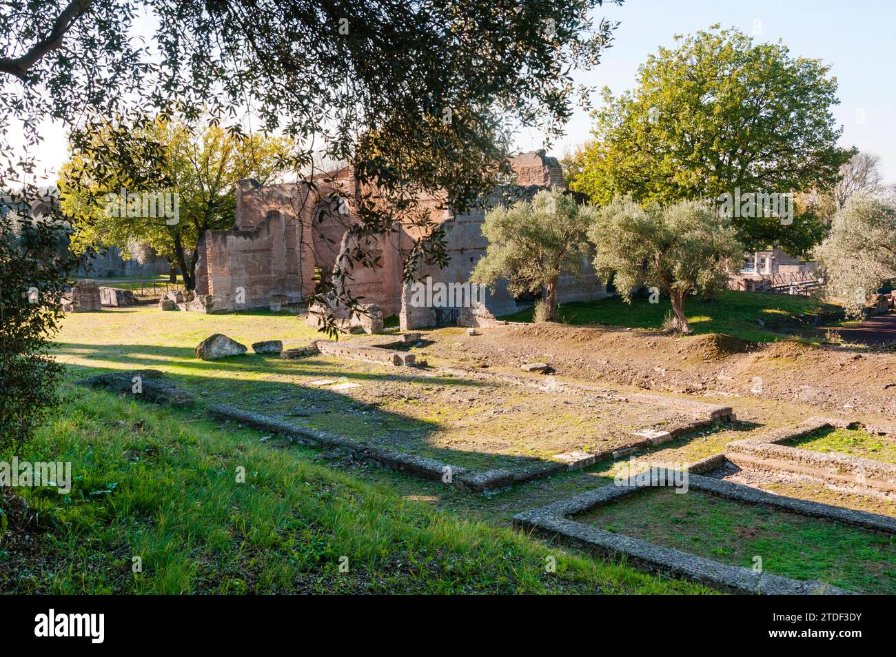 Stade, Villa d'Hadrien, site du patrimoine mondial de l'UNESCO, Tivoli, province de Rome, Latium (Latium), Italie, Europe Banque D'Images