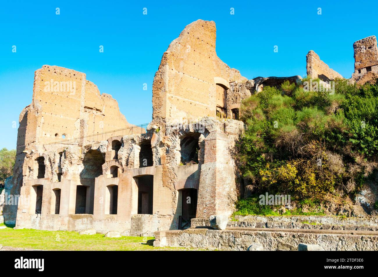 Ruines de la villa d'Hadrien, site du patrimoine mondial de l'UNESCO, Tivoli, province de Rome, Latium (Latium), Italie, Europe Banque D'Images