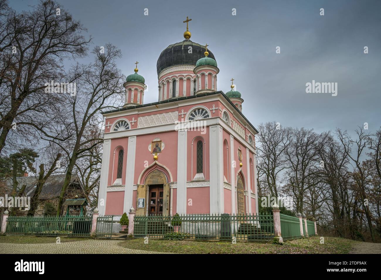 Alexander-Newski-Gedächtniskirche, Kolonie Alexandrowka, Potsdam, Brandenburg, Deutschland *** Alexander Nevsky Memorial Church, Alexandrovka Colony, Potsdam, Brandenburg, Allemagne Banque D'Images