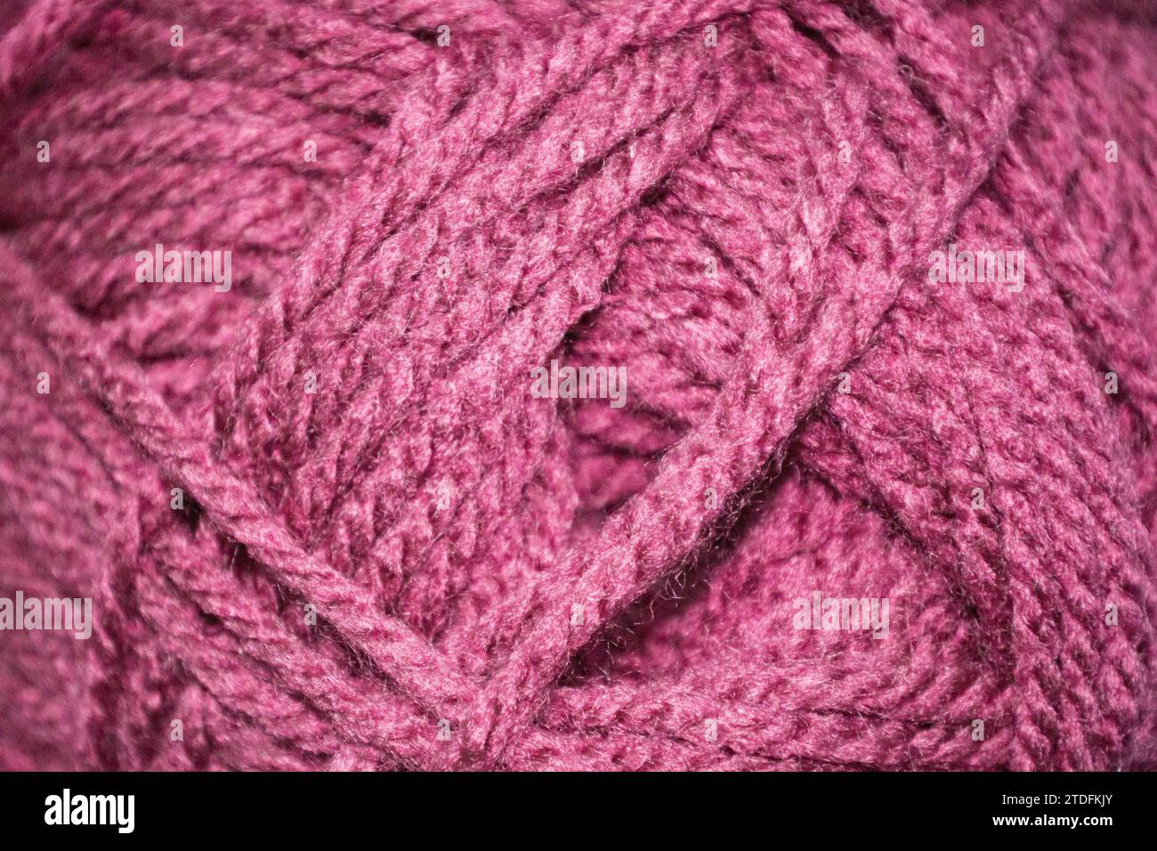Boule de laine rose, texture ou fond Banque D'Images