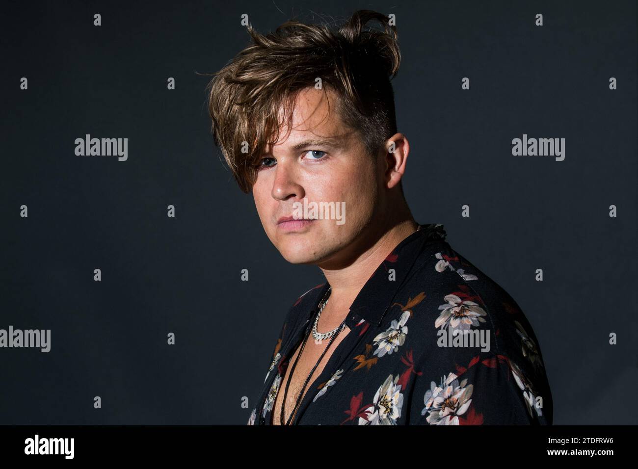 Edimburgh, Écosse. 18 août 2018. Le poète, interprète, éditeur, conservateur et diffuseur britannique Luke Wright assiste à un photocall à Édimbourg Banque D'Images