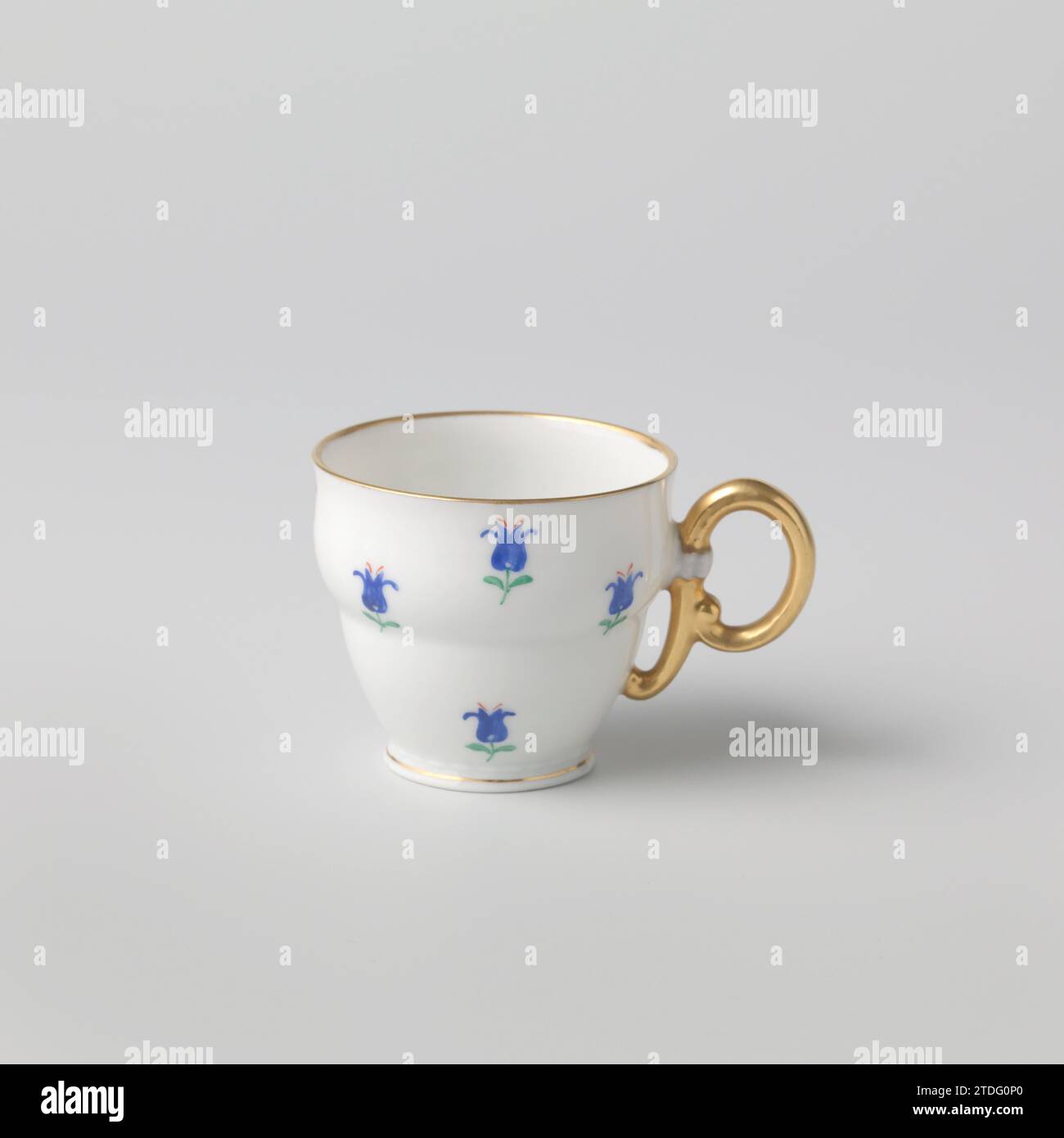 Tasse Ancienne Porcelaine Epiag Czechoslovakia D F - Bleu Cobalt & Or