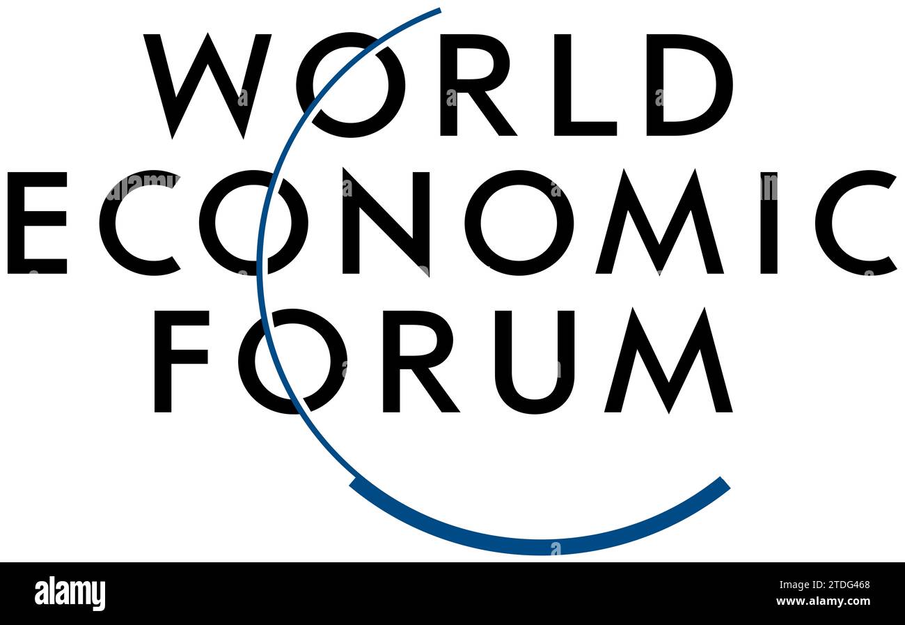 Logo du Forum économique mondial Banque D'Images