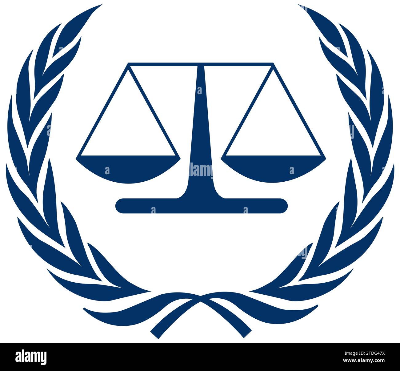 Logo de la Cour pénale internationale Banque D'Images