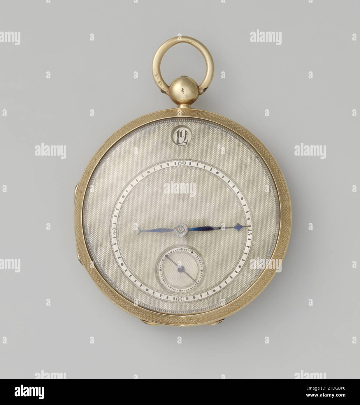 Montre avec indicateurs des heures, des minutes et des secondes, Perrin Frères, c. 1815 - c. 1820 montre pour homme en or avec cadran argenté. Le fond arrière est tiré. Horloger : Neuchâteljeweler : Genève argent (métal). Or (métal) moteur tournant montre pour homme en or avec cadran en argent. Le fond arrière est tiré. Horloger : Neuchâteljeweler : Genève argent (métal). rotation du moteur or (métal) Banque D'Images