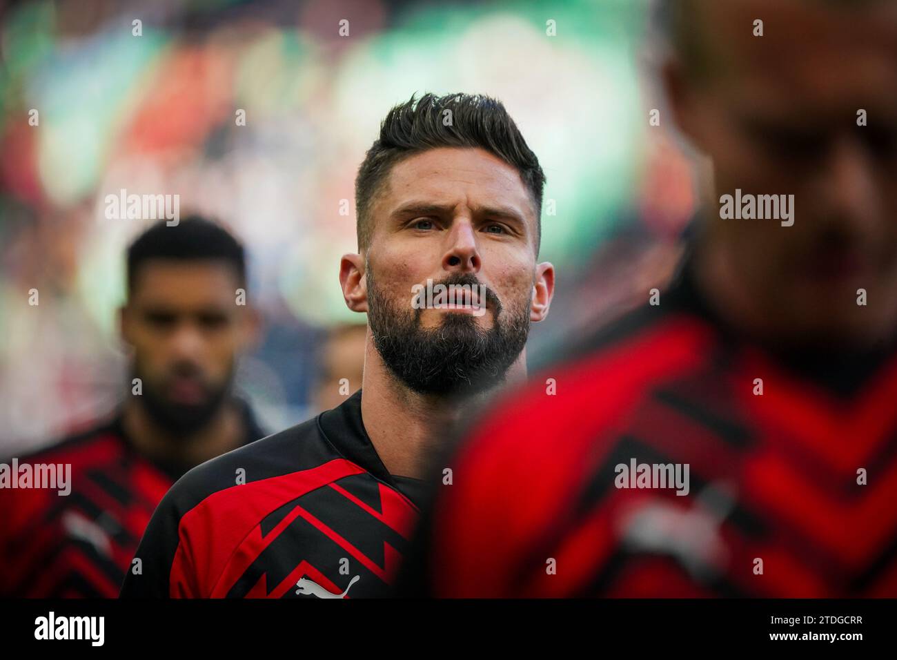 Milan, Italie. 17 décembre 2023. Olivier Giroud lors du championnat italien Serie A match de football entre l'AC Milan et l'AC Monza le 17 décembre 2023 au stade San Siro de Milan, Italie - photo Morgese-Rossini/DPPI crédit : DPPI Media/Alamy Live News Banque D'Images
