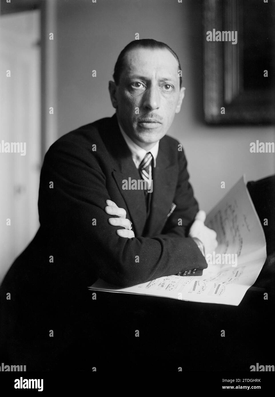 Portrait d'Igor Fyodorovitch Stravinsky. Année : entre env. 1920 et env. 1925. Par : bain News Service, éditeur. Banque D'Images