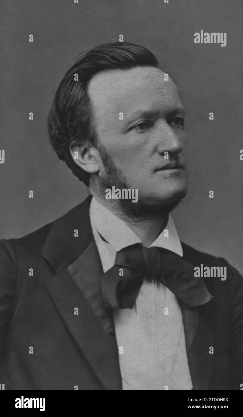 Portrait de Richard Wagner. Année : c. 1867- 1870. Par Ludwig Angerer. Banque D'Images