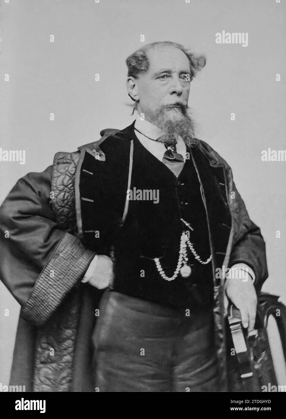 Portrait de Charles Dickens. Année : 1867. Par J. Gurney & son, photo., N.Y. Banque D'Images
