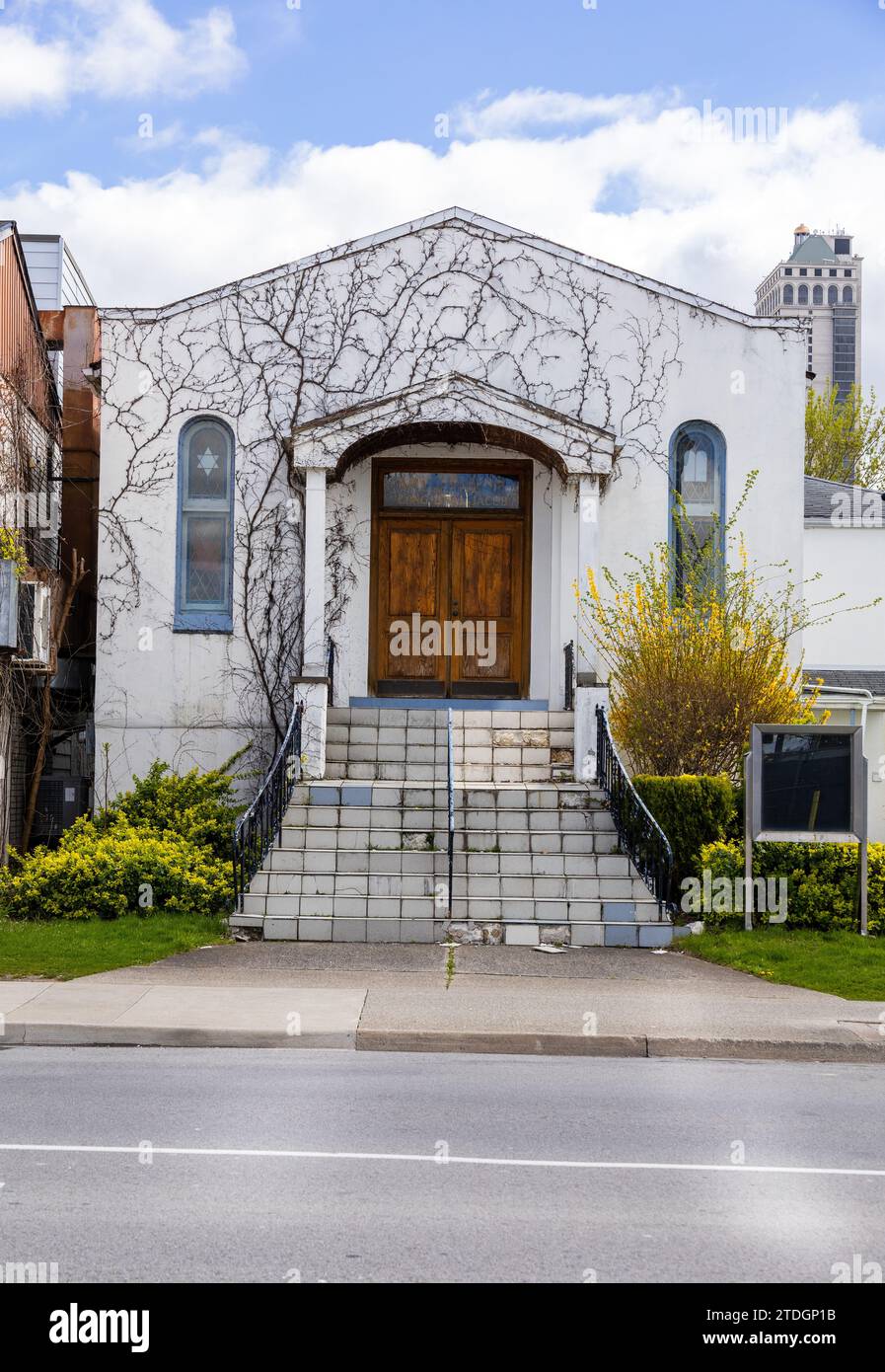 Bâtiment façade extérieure de la synagogue Congrégation B'Nai Tikvah chutes Niagara, Ontario, Canada Banque D'Images