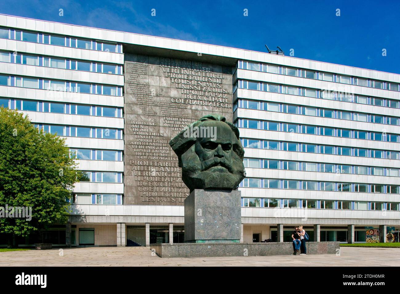 Chemnitz Karl-Marx-Denkmal Banque D'Images