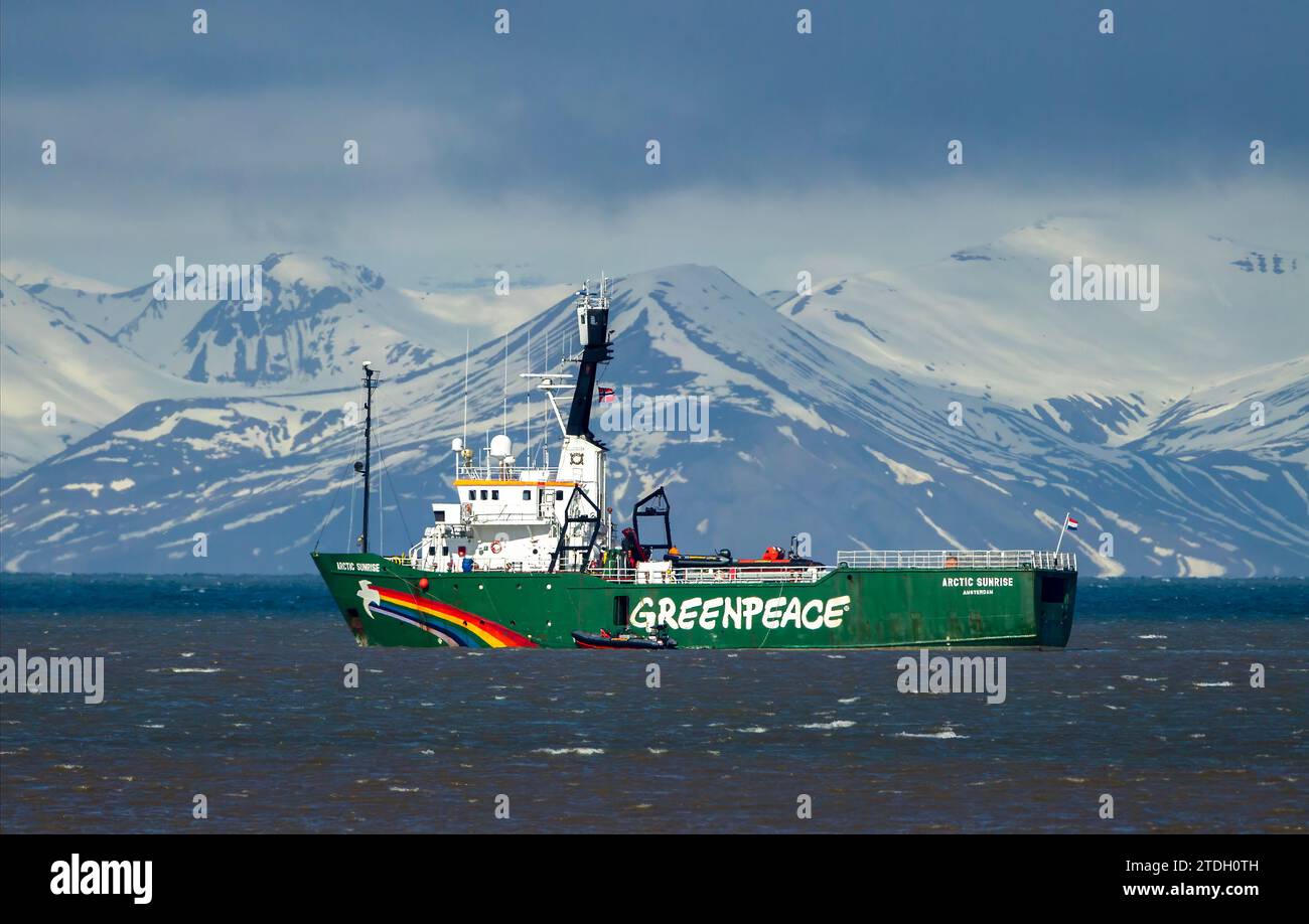 Navire Greenpeace Arctic Sunrise Banque D'Images