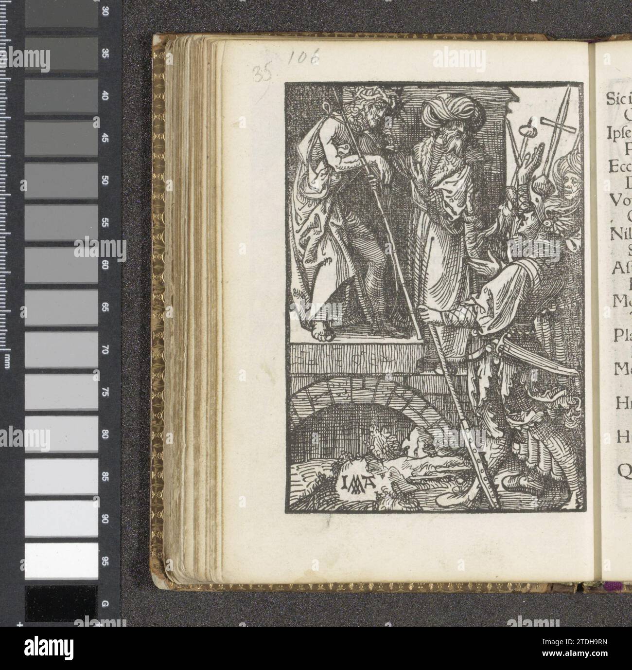 Christ montré au peuple (ecce gay), 1523 Christ est montré au peuple par Pilate. Un soldat lève les yeux. L'impression fait partie d'un livre. Amsterdam papier Christ est montré au peuple par Pilate. Un soldat lève les yeux. L'impression fait partie d'un livre. Journal d'Amsterdam Banque D'Images