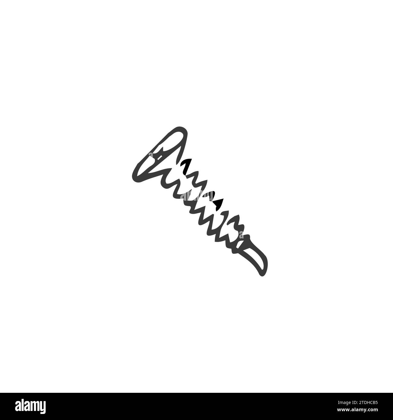 vis, clous isolés sur fond blanc. Illustration vectorielle, vis métallique Illustration de Vecteur