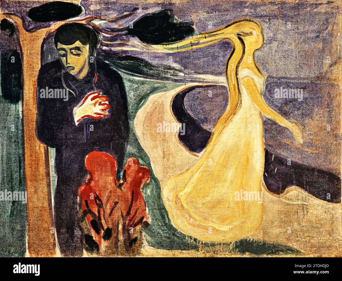 Séparation, 1896 (peinture) de l'artiste Munch, Edvard (1863-1944) / Norvégien. Illustration de Vecteur