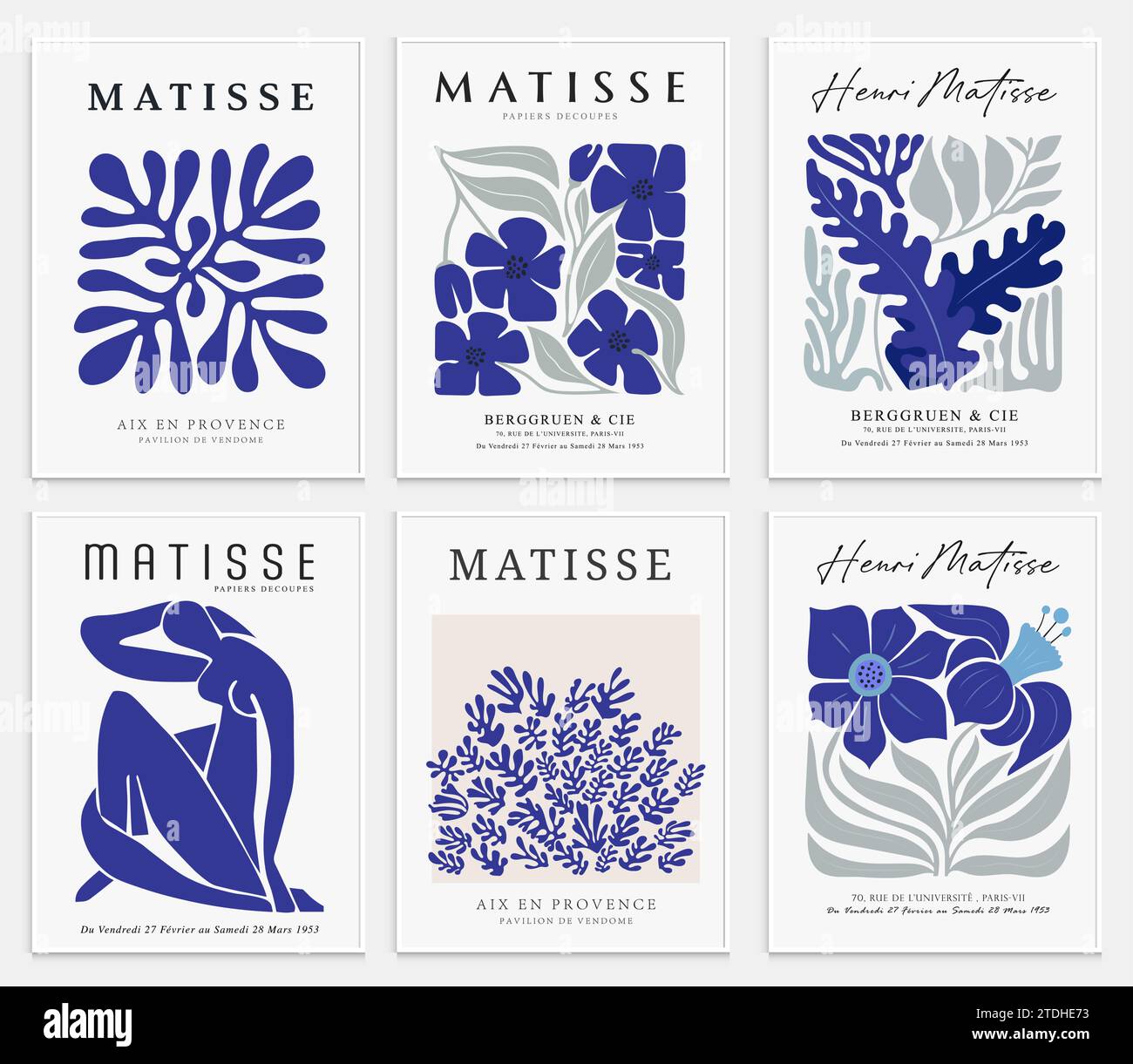 Contient Art abstrait dans le style Matisse, Art moderne décoratif, affiche d'illustration vectorielle. Illustration de Vecteur