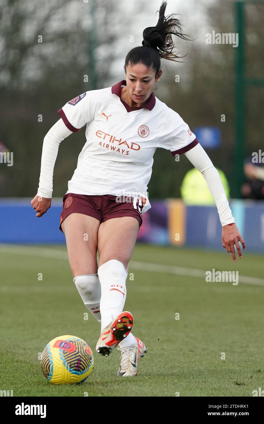 Everton FC - Manchester City - Barclays Women's Super League LIVERPOOL, ANGLETERRE - DÉCEMBRE 17 : Leila Ouahabi lors du match de Barclays Women's Super League entre Everton FC et Manchester City au Walton Hall Park le 17 décembre 2023 à Liverpool, Angleterre. (Photo Alan Edwards pour F2images) Banque D'Images