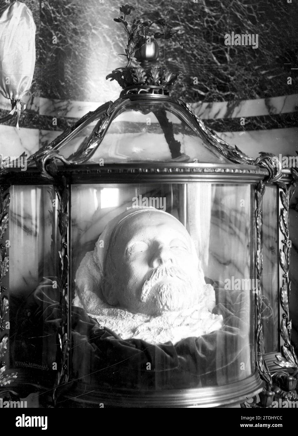 12/01/1922. Masque du célèbre bactériologiste Louis Pasteur. Crédit : Album / Archivo ABC / Henri Manuel Banque D'Images