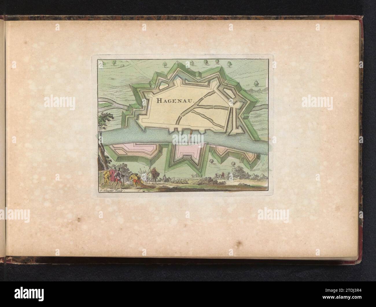 Carte de Haguenau, Zacharias Chatelain (II), 1735 carte des renforts autour de la ville de Haguenau. Soldats dans le paysage au fond. Partie d'un atlas avec 223 cartes des pays et des villes et des scènes de guerre en Europe dans la période ca. 1690-1735. Imprimeur : Northern Netherlandspublisher : Amsterdam papier gravure / gravure Haguenau carte des renforts autour de la ville de Haguenau. Soldats dans le paysage au fond. Partie d'un atlas avec 223 cartes des pays et des villes et des scènes de guerre en Europe dans la période ca. 1690-1735. Imprimeur : Northern Netherlandspublisher : papier Amsterdam Banque D'Images