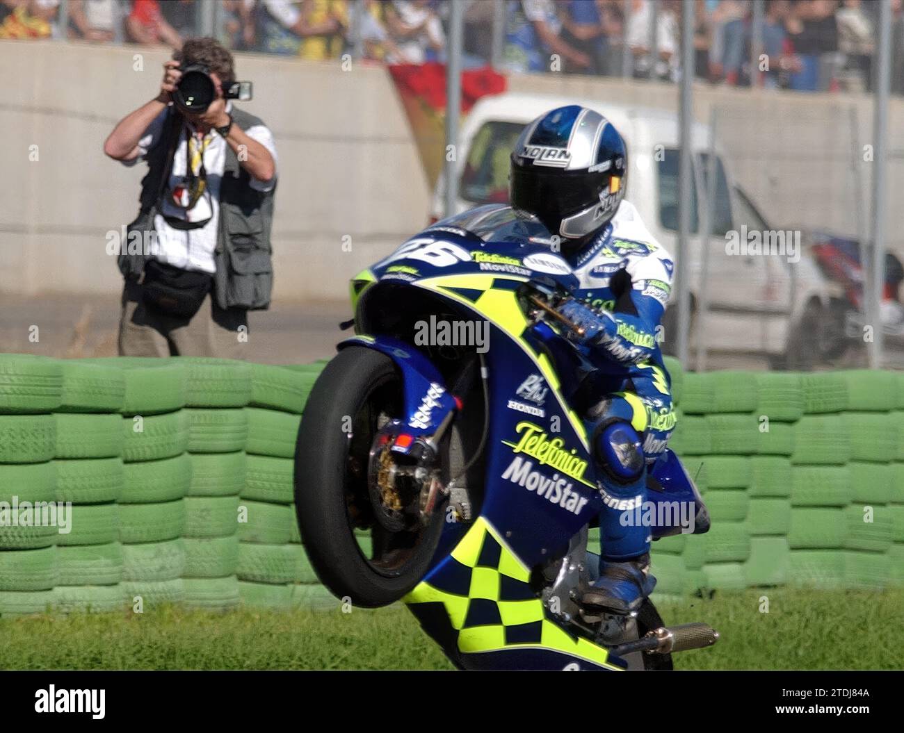 10/30/2004. Photo : Eduardo Manzana. Valencia. Grand Prix moto de la Communauté Valencienne organisé à Cheste sur le circuit Ricardo Tormo. Pedrosa. Crédit : Album / Archivo ABC / Eduardo Manzana Banque D'Images